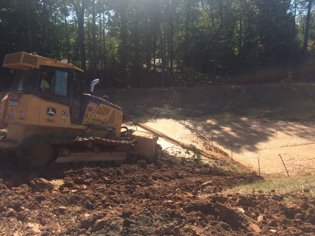 a bulldozer at work