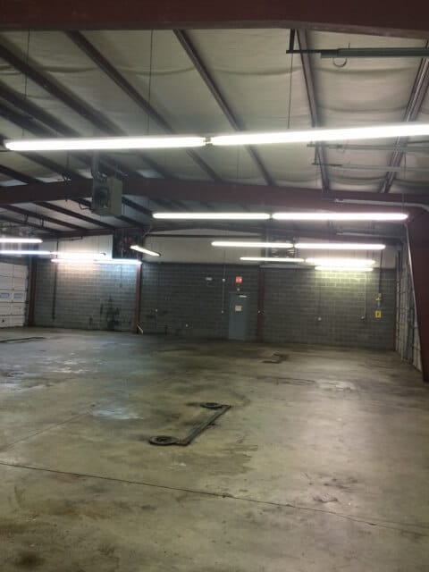 a commercial construction garage